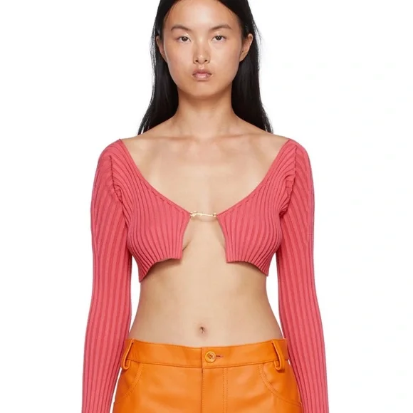 Jacquemus Red Ribbed Cardigan - Picture 4 of 4